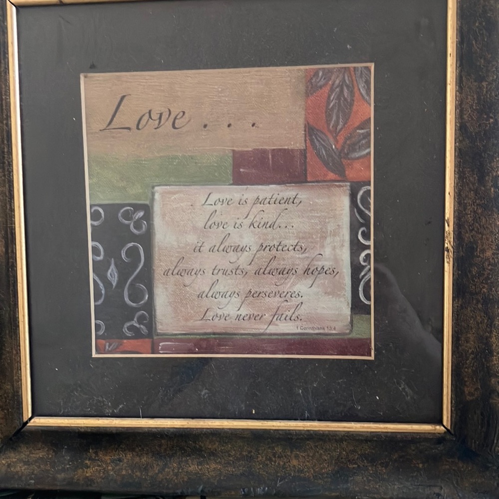 Decorative Framed Art with Inspirational Quote